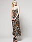  Mix animal print Maxi Dress