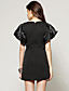  TS V Neck Butterfly Sleeves Dress