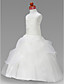  A-line Spaghetti Straps Floor-length Satin Tulle Flower Girl Dress