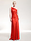  Stretch Satin Sheath/ Column One Shoulder Floor-length Evening Dress inspired by Halle Berry