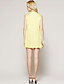  TS Shoulder Beaded Front Cowl Chiffon Dress / Women's Dresses