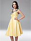  Dianna Agron A-line Off-the-shoulder Knee-length Satin Cocktail Dress