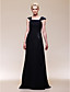  A-line Off-the-shoulder Floor-length Chiffon Evening Dress