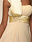  A-line One Shoulder Knee-length Chiffon Cocktail Dress