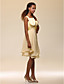  A-line One Shoulder Knee-length Chiffon Cocktail Dress