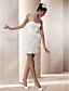  Sheath/ Column Sweetheart Short/ Mini Satin Wedding Dress