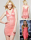  TS Open Back Gathered Bodycon Dress