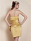  Satin Sheath/ Column Strapless Short/ Mini Cocktail Dress inspired by Anne Hathaway