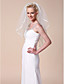  Two-tier Elbow Wedding Veils With Ribbon Edge