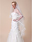  One-tier Waltz Wedding Veils With Lace Applique Edge