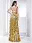  Sheath/Column  Strapless Floor-length Sequined Evening Dress