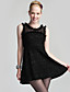  TS Splicing Mesh Ruffle Dress