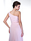  Sheath/Column One Shoulder Sweep/Brush Train Chiffon Evening Dress inspired by Hilary Swank