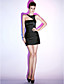  Sheath/Column Straps Short/Mini Taffeta Cocktail Dress