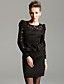  puff ts hombro peplum cóctel