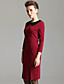  ts estilo vintage vestido justo de lapela (2 cores)