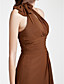  Sheath/Column One Shoulder Floor-length Chiffon Bridesmaid Dress