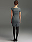  TS Vintage Style Asymmetrical Wool Blend Sheath Dress