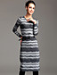  TS Printed Belted Midi Bodycon Dress