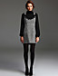  ts Houndstooth hals forskønnet tweed lomme kjole
