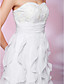  라인 strapless 무릎 길이 쉬폰 레이스 칵테일 드레스
