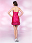  Sheath/Column Strapless Sweetheart Short/Mini Taffeta Cocktail Dress