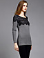  ts pizzo ricamato Maglia maniche lunga superiore (più colori)