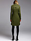  TS Olive Lapel Long Coat