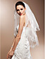  Two-tier Elbow Wedding Veils With Lace Applique Edge