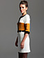  TS Color Block Wool Blended Dress