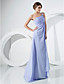  A-line One Shoulder Floor-length Chiffon Evening Dress