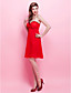  A-line Strapless Knee-length Chiffon Cocktail Dress