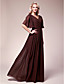  Sheath/Column V-neck Floor-length Chiffon Mother of the Bride Dress
