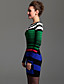  TS Color-block Knit Sweater Dress