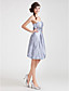  A-line Strapless Knee-length Taffeta Bridesmaid Dress