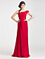  Sheath/ Column One Shoulder Floor-length Chiffon Bridesmaid Dress
