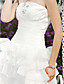  A-line Strapless Short/Mini Organza Taffeta  Wedding Dress