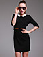  TS Simplicity White Lapel Elastic Dress