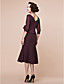  Trumpet/Mermaid V-neck Tea-length Chiffon Mother Of The Bride Dress