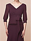  Trumpet/Mermaid V-neck Tea-length Chiffon Mother Of The Bride Dress