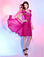  Sheath/Column Off-the-shoulder Knee-length Chiffon Cocktail Dress