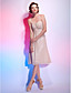  A-line Halter Neck Knee-length Chiffon Cocktail Dress