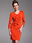  ts ruffle hals 3/4 erme kjolen