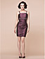  Sheath/Column Spaghetti Strap Short/Mini Taffeta Mother Of The Bride Dress