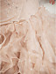  Trumpet/Mermaid Strapless Court Train Lace And Organza Wedding Dress