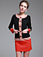  TS Round Neck Color block Button Dress