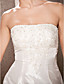  A-line Strapless Chapel Train  Taffeta Wedding Dress