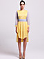  TS Simplicity Two-tone Girdle Long Sleeve Dress