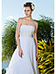  Empire Sheath/Column Strapless Chiffon And Lace Wedding Dress