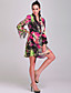  TS Digital Pleated Flow Dress With Belt